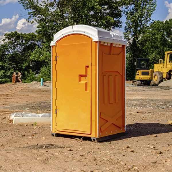 how often are the porta potties cleaned and serviced during a rental period in Yuba WI